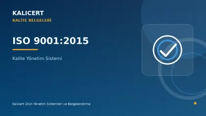 ISO 9001:2015 Kalite Yönetim Sistemi kurumsal kapak görseli
